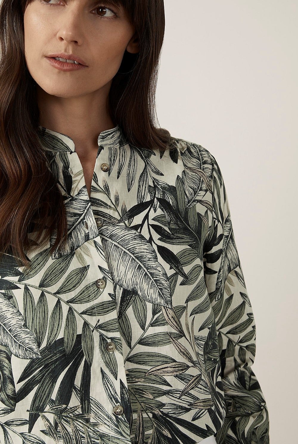 Tropical Linen Blouse