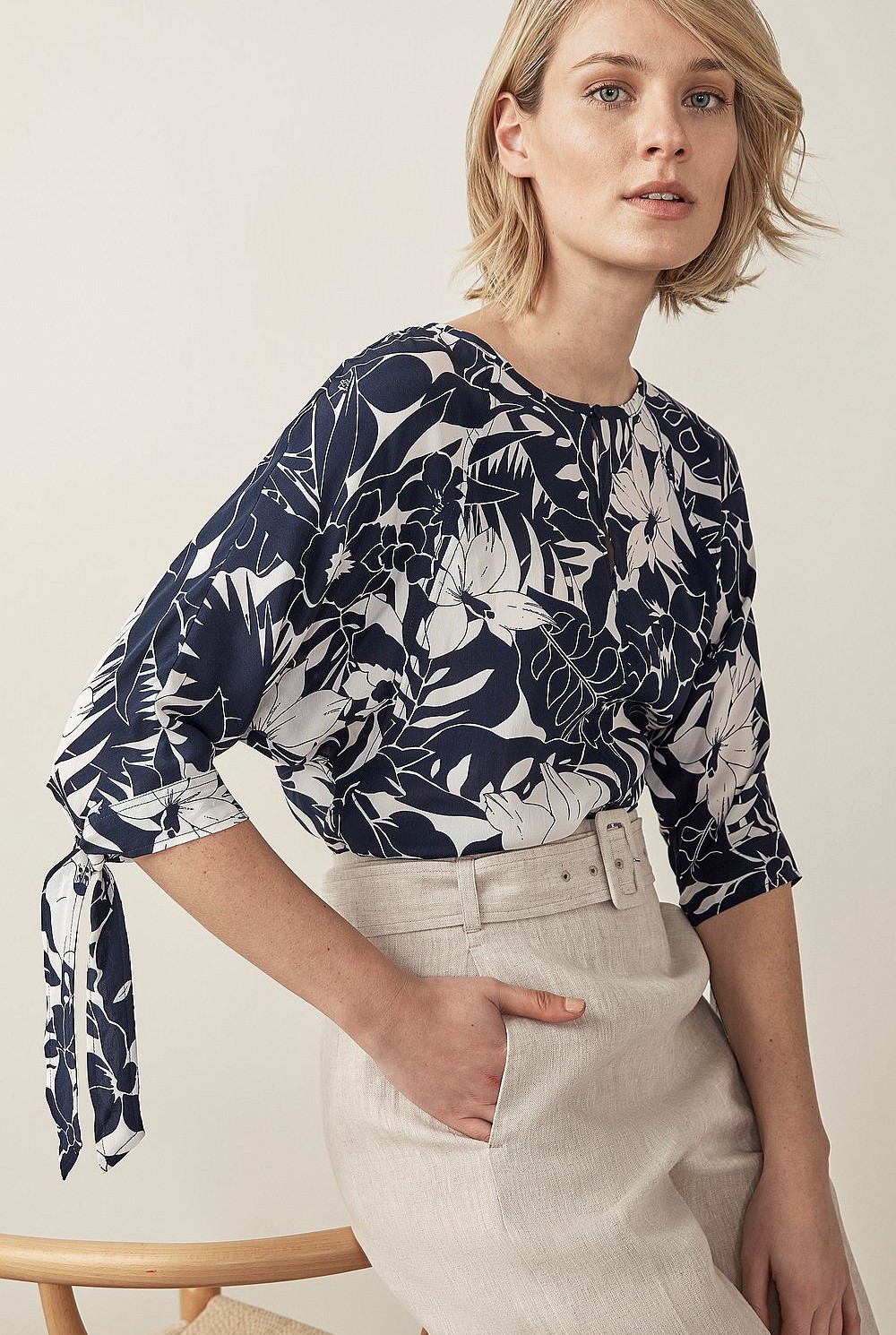 Tropical Batwing Top