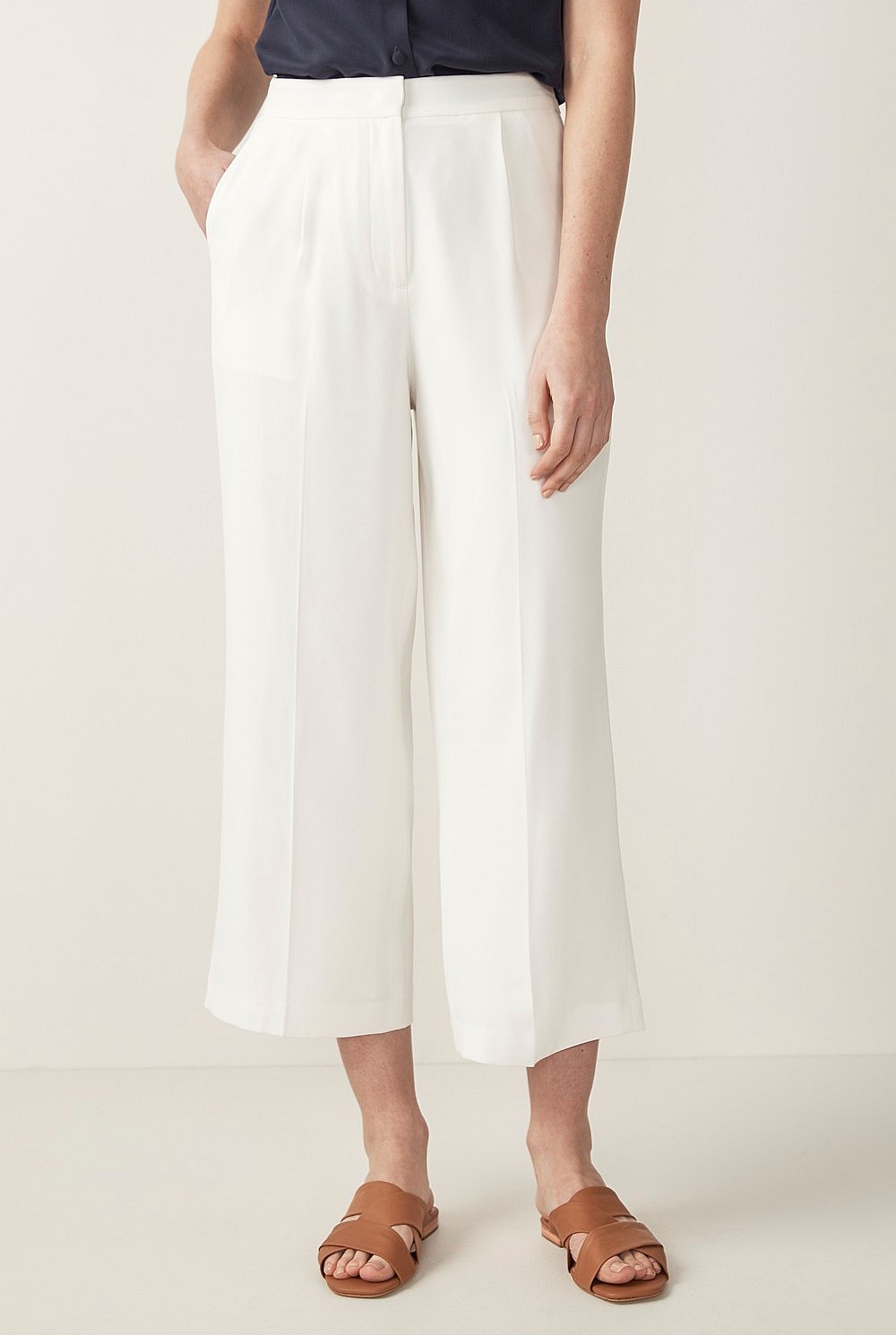 Triacetate Pleat Front Pant