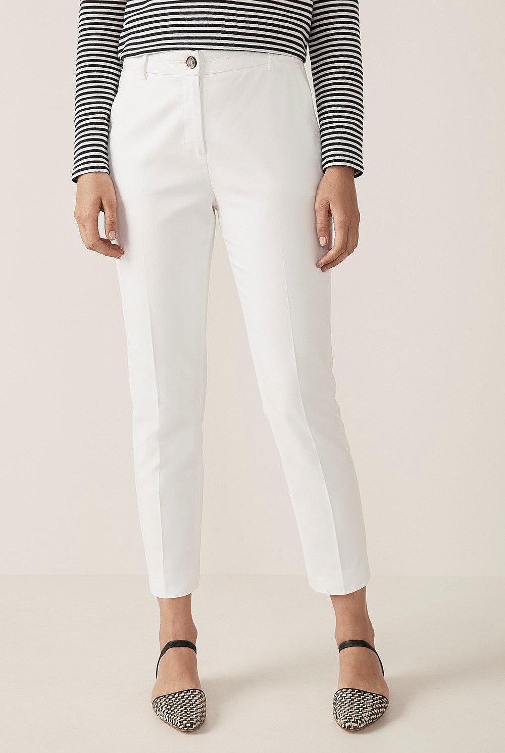 Cotton Stretch Crop Trouser