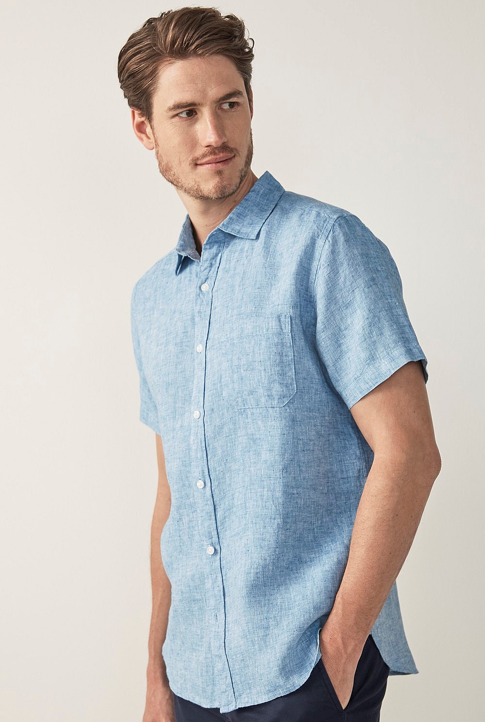 Delave Linen Short Sleeve Shirt