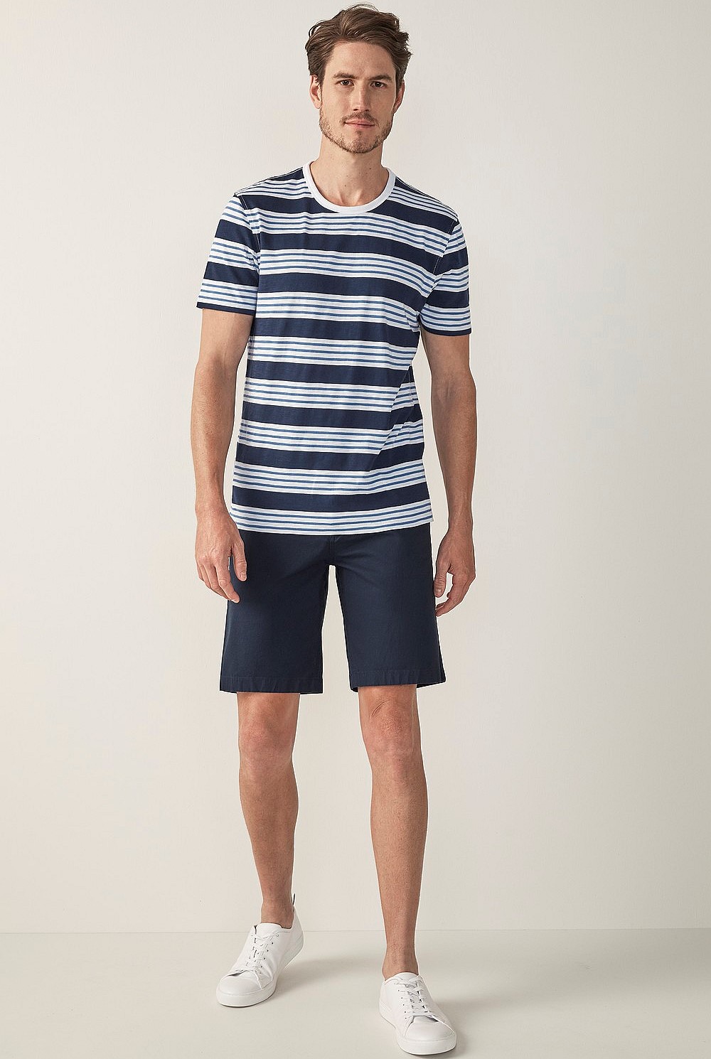 Long Line Cotton Slub Short