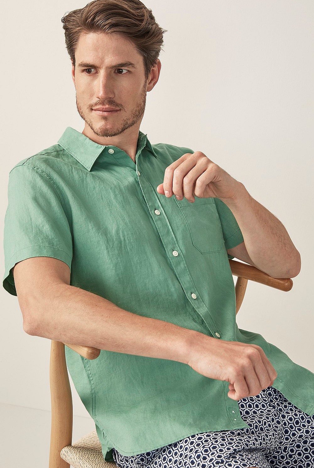 Short Sleeve Linen Shirt
