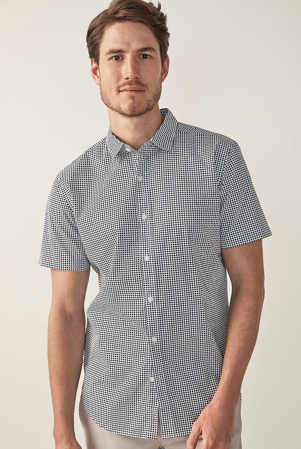 Circle Stamp Short Sleeve Shirt