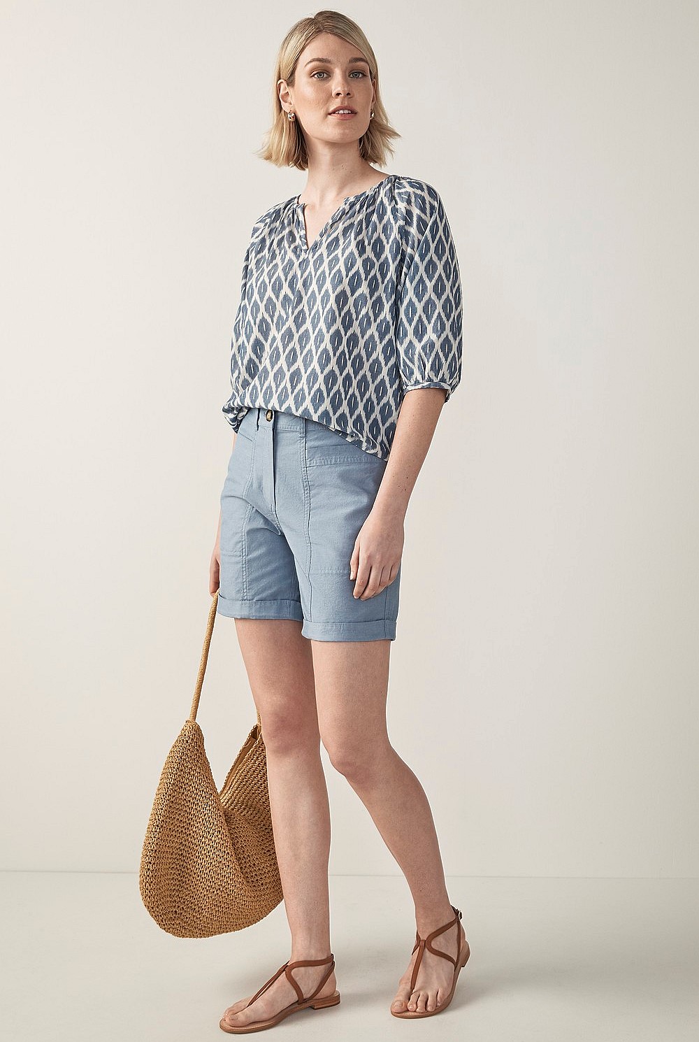 Ikat Woven Top