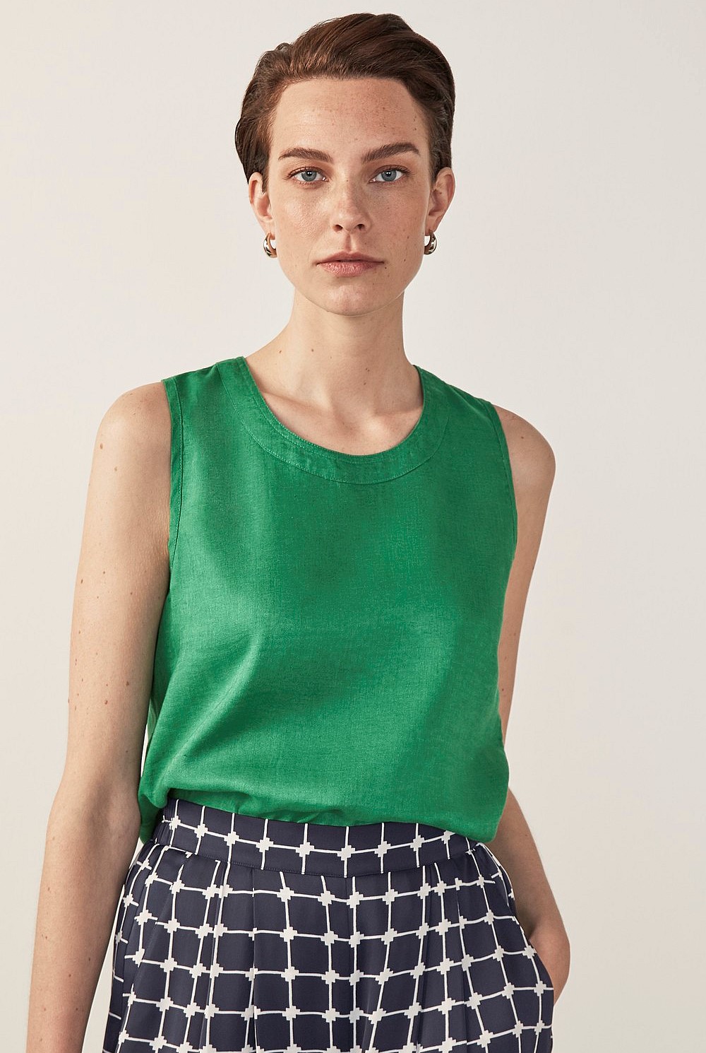 Linen Shell Top