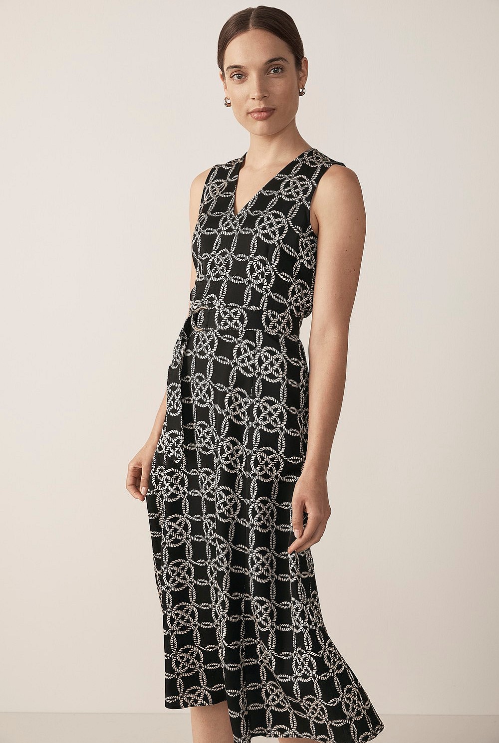 Tencel Rope Print Dress