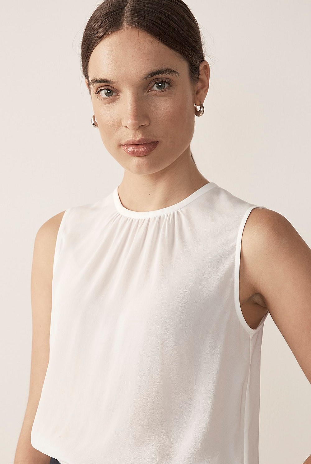 Silk Blend Shell Top
