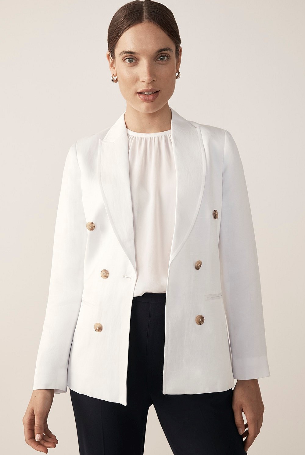 Mock Double Breasted Blazer