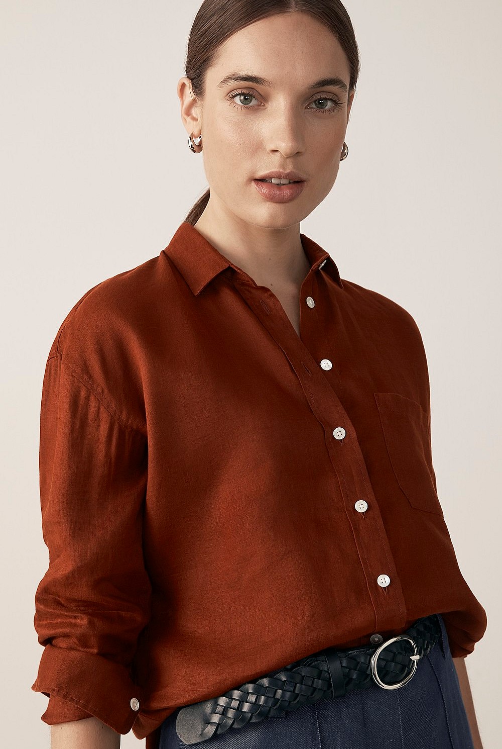 Linen Boyfriend Shirt