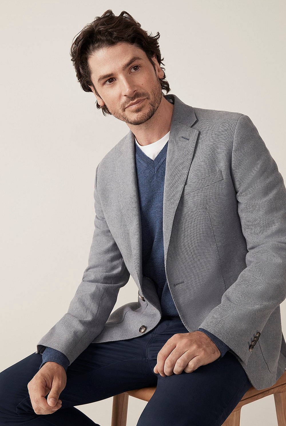 Hopsack Cotton Linen Blazer