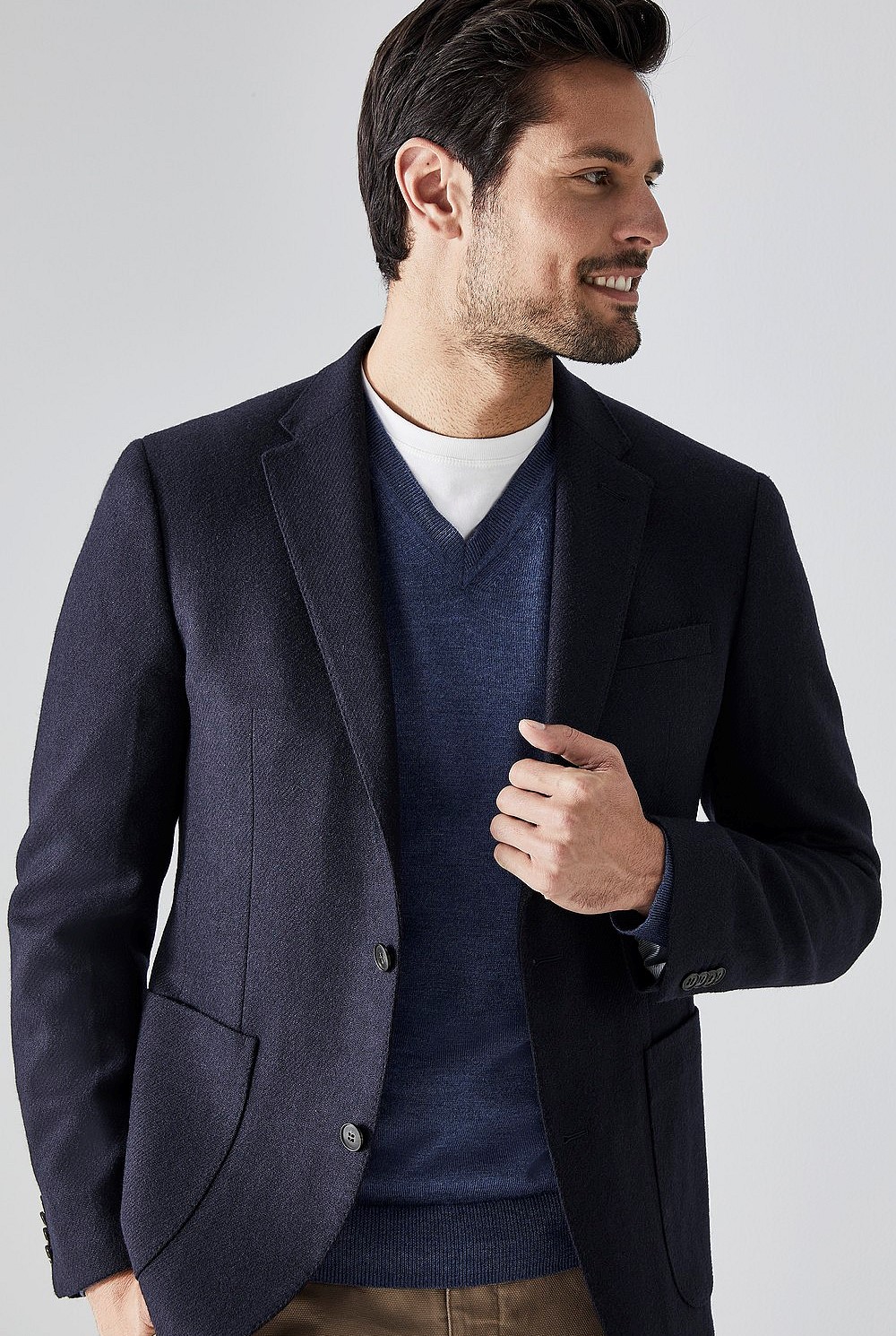 Navy Tweed Blazer