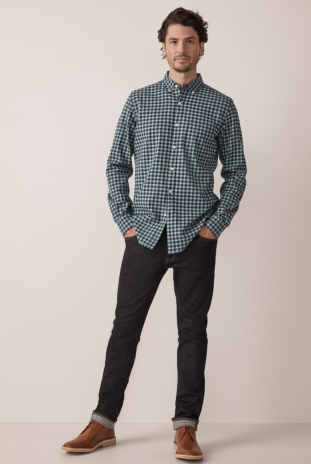 Brushed Cotton Check Shirt