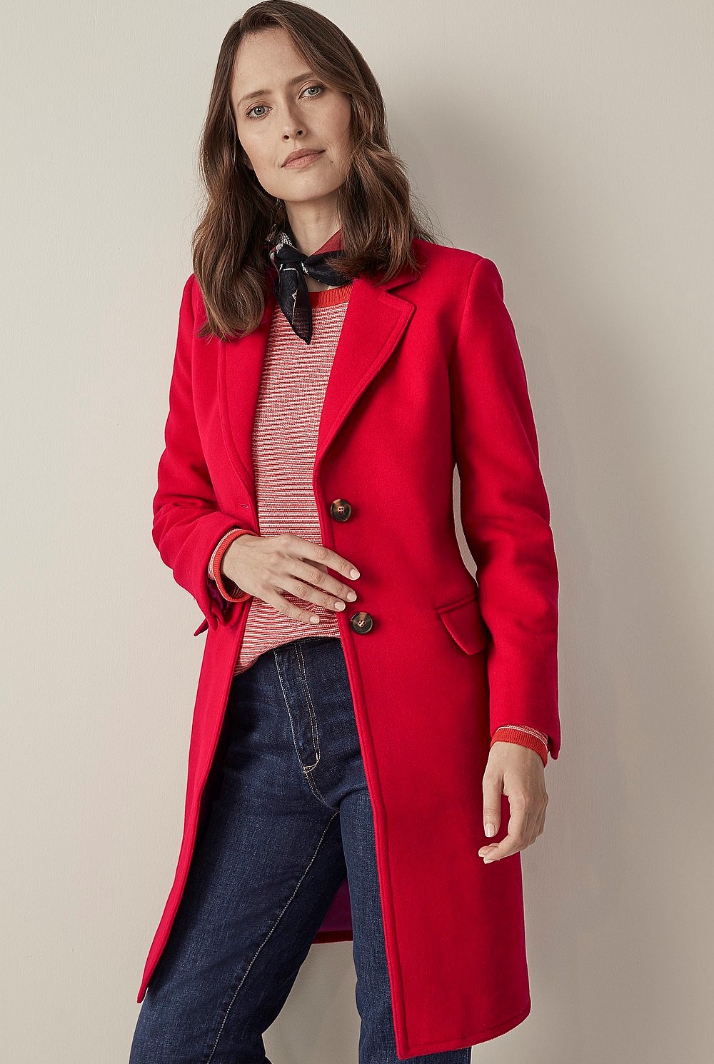 Wool Blend Car Coat