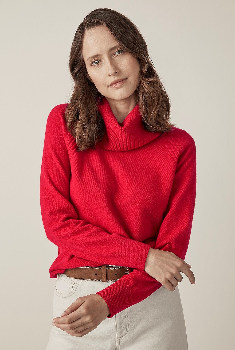 Merino Cashmere Roll Neck Tunic
