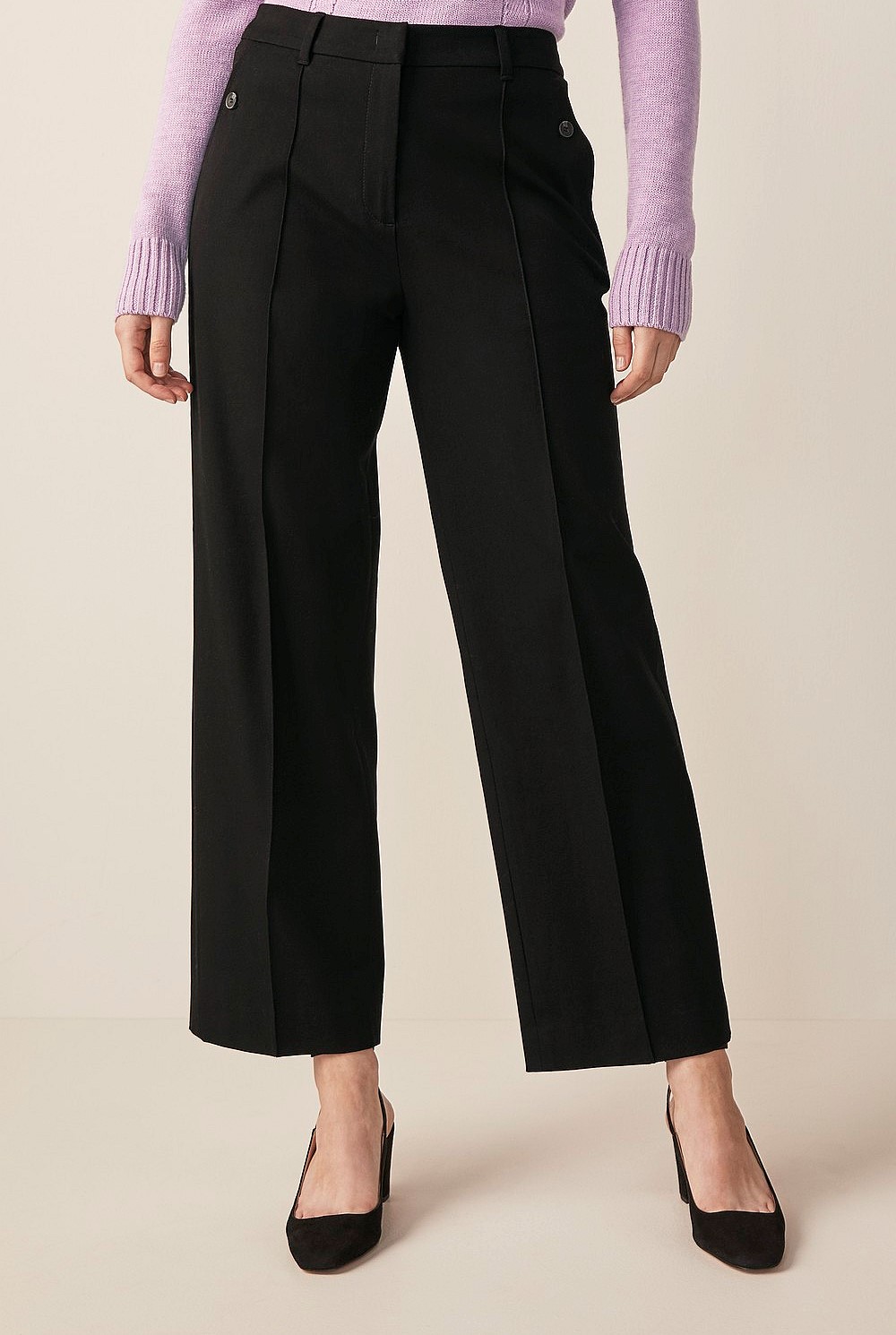 Bi Stretch Wide Leg Pant