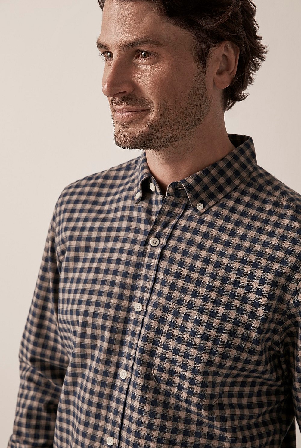 Brushed Cotton Check Shirt