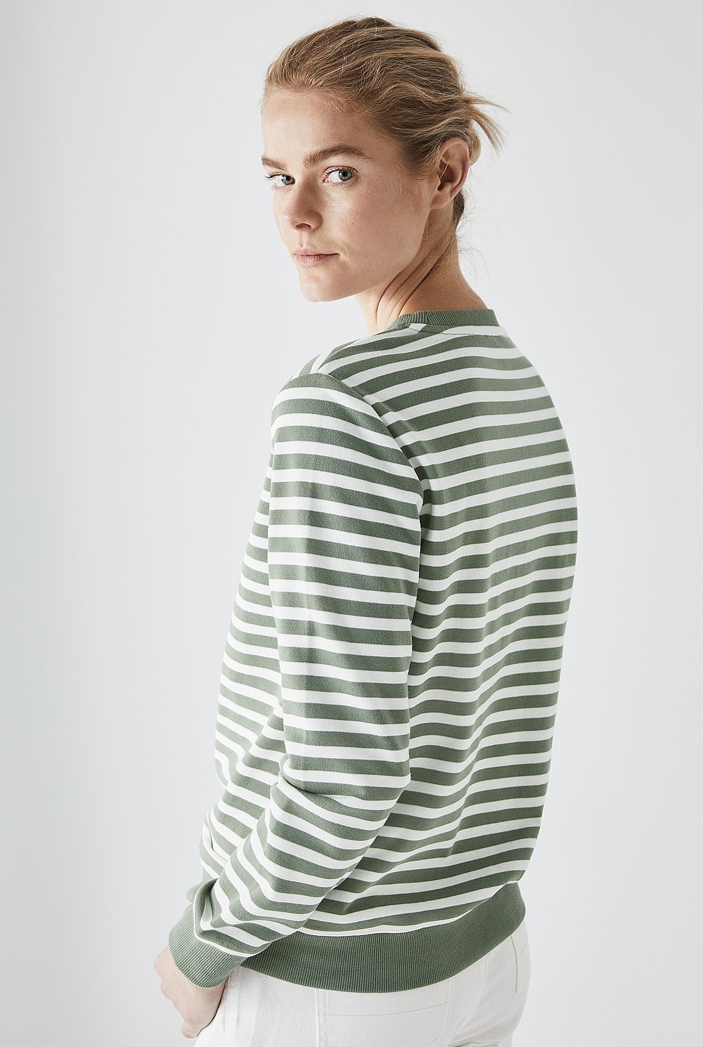 Australian Cotton Stripe Logo Sweat