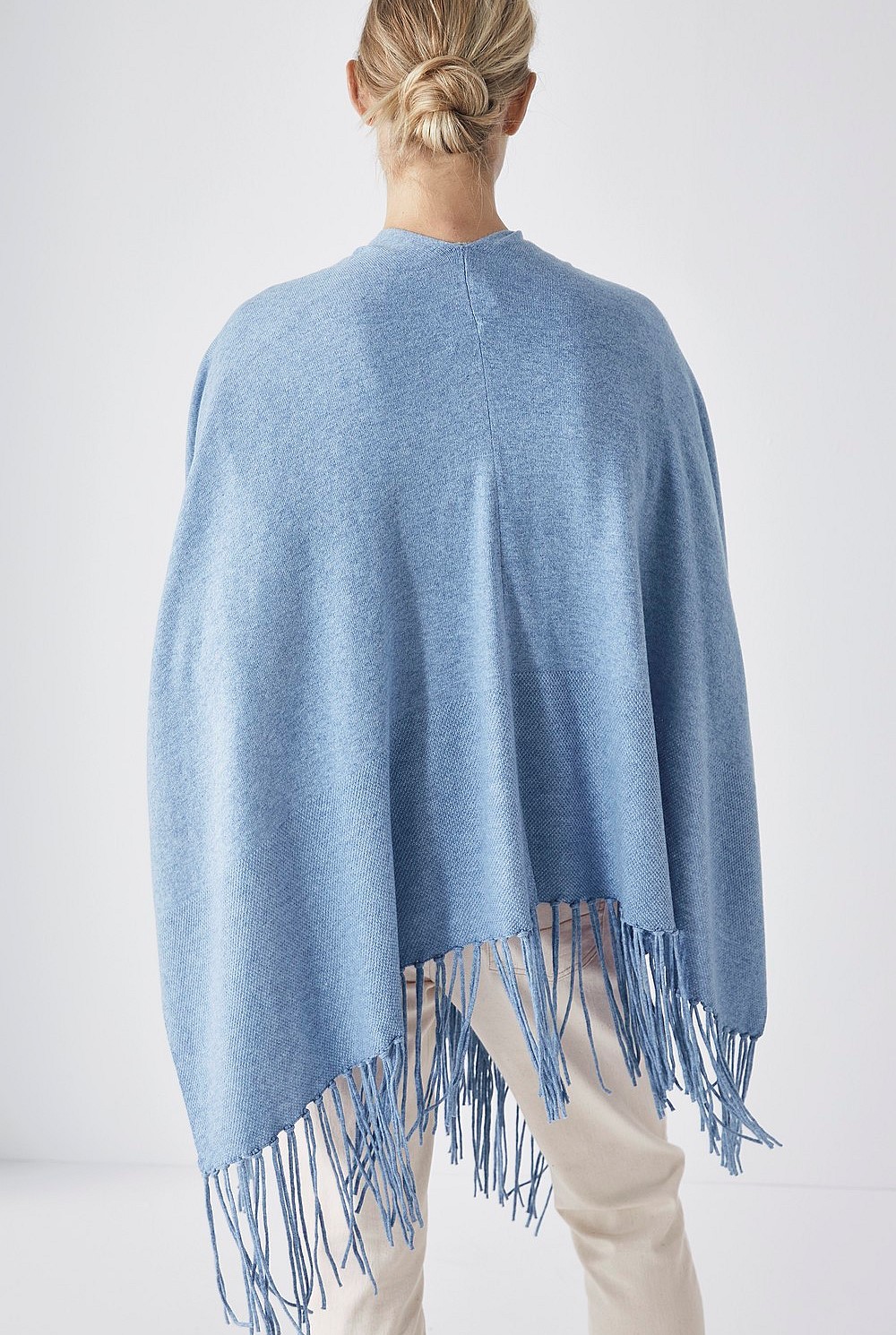 Tassel Trim Poncho