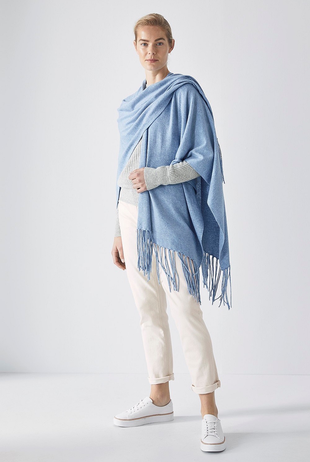 Tassel Trim Poncho
