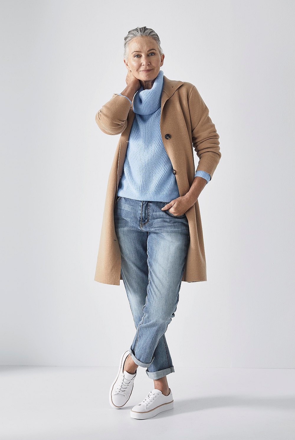 Merino Button Front Coat