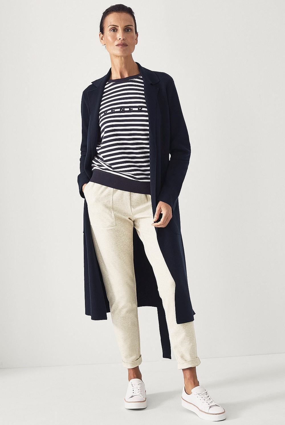 Australian Cotton Stripe Logo Sweat