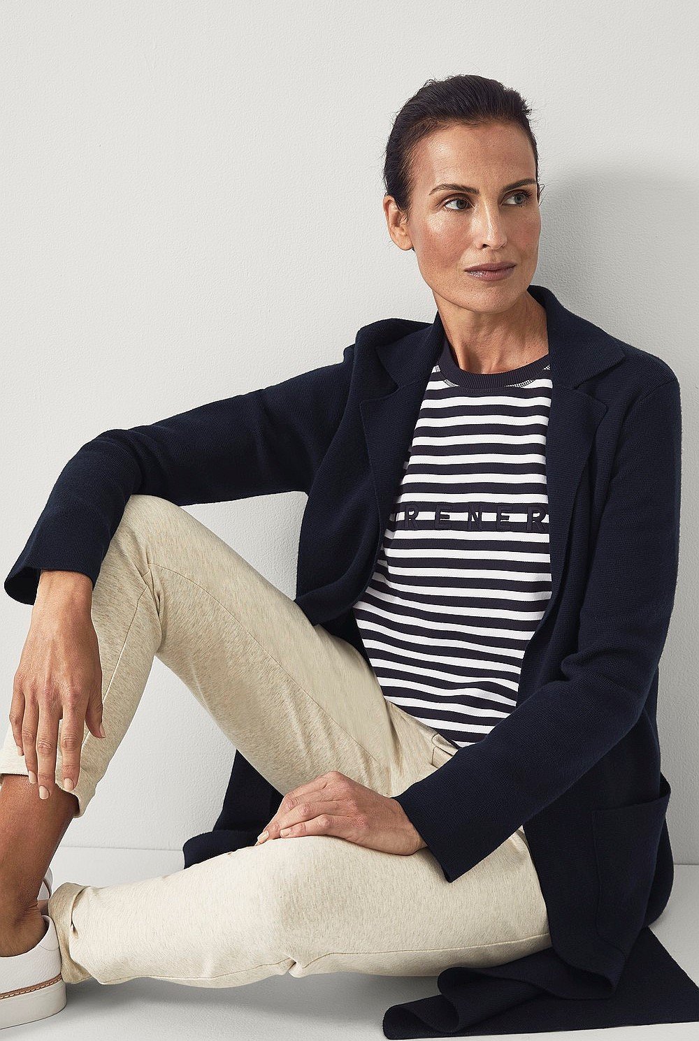Australian Cotton Stripe Logo Sweat