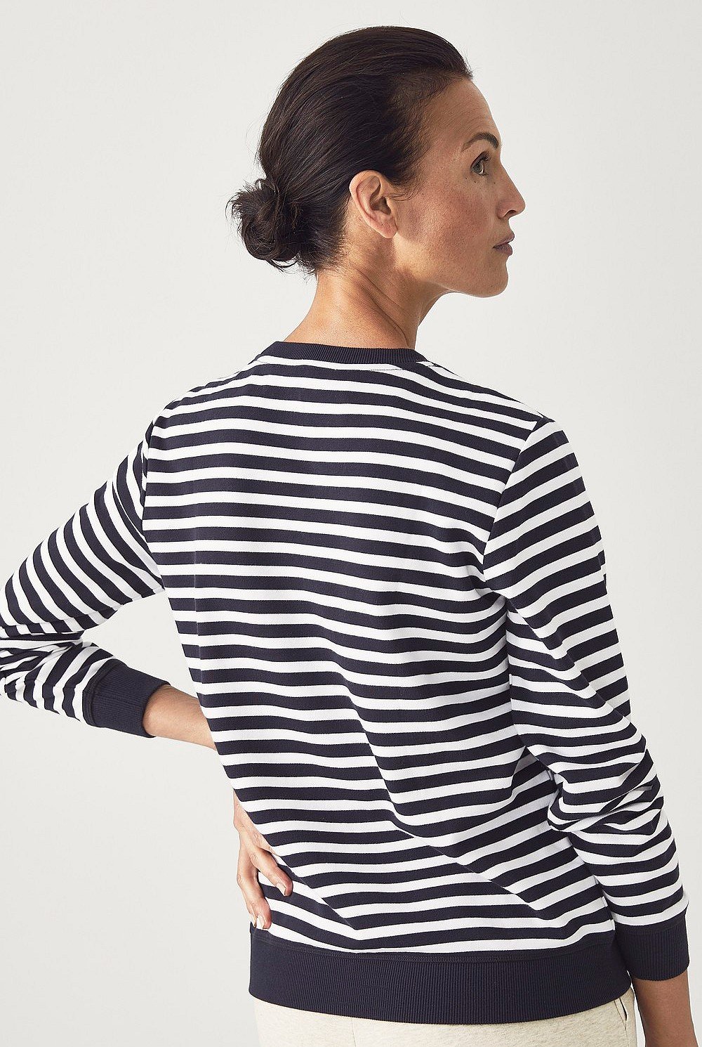 Australian Cotton Stripe Logo Sweat