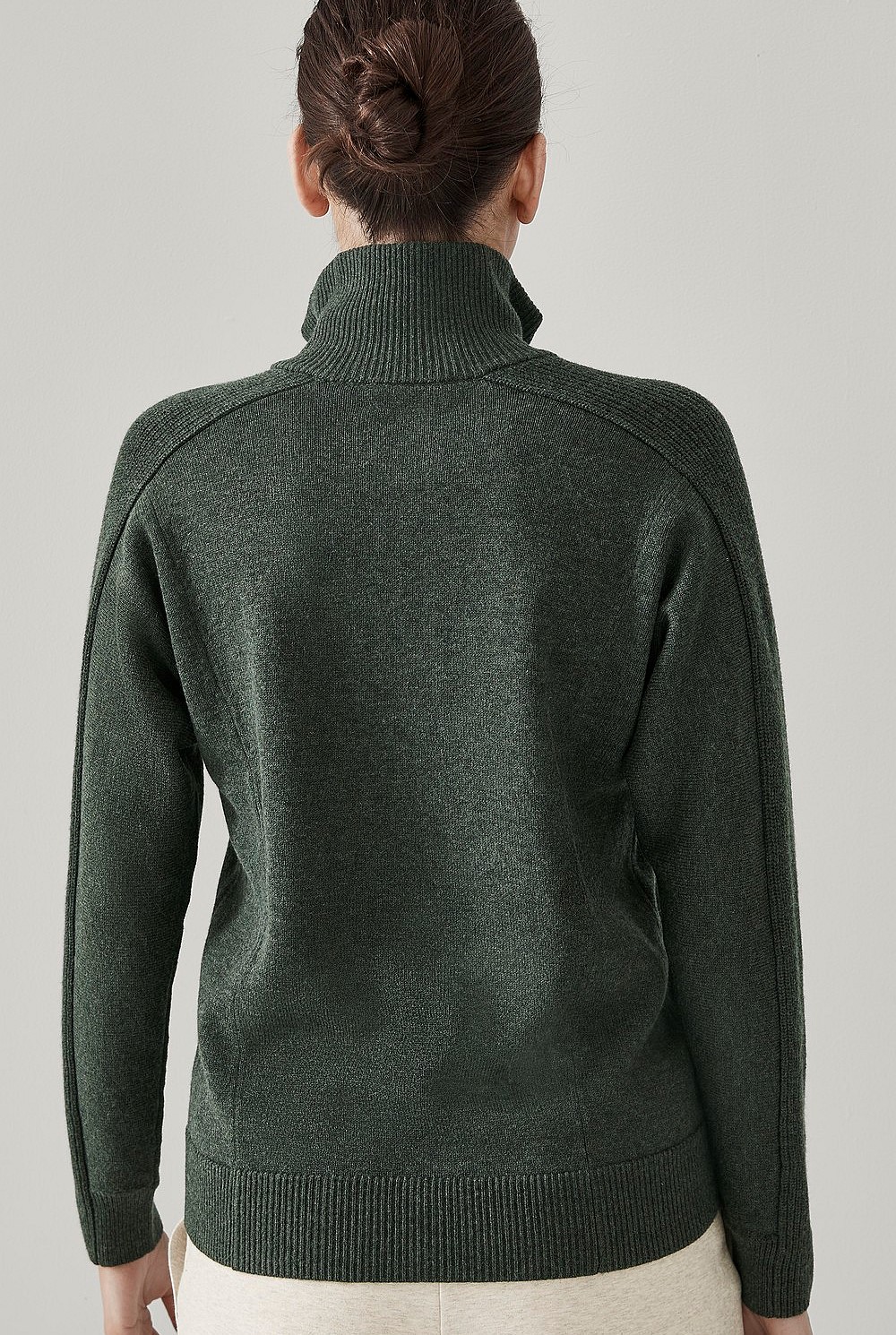 Merino Cotton Half Zip Knit