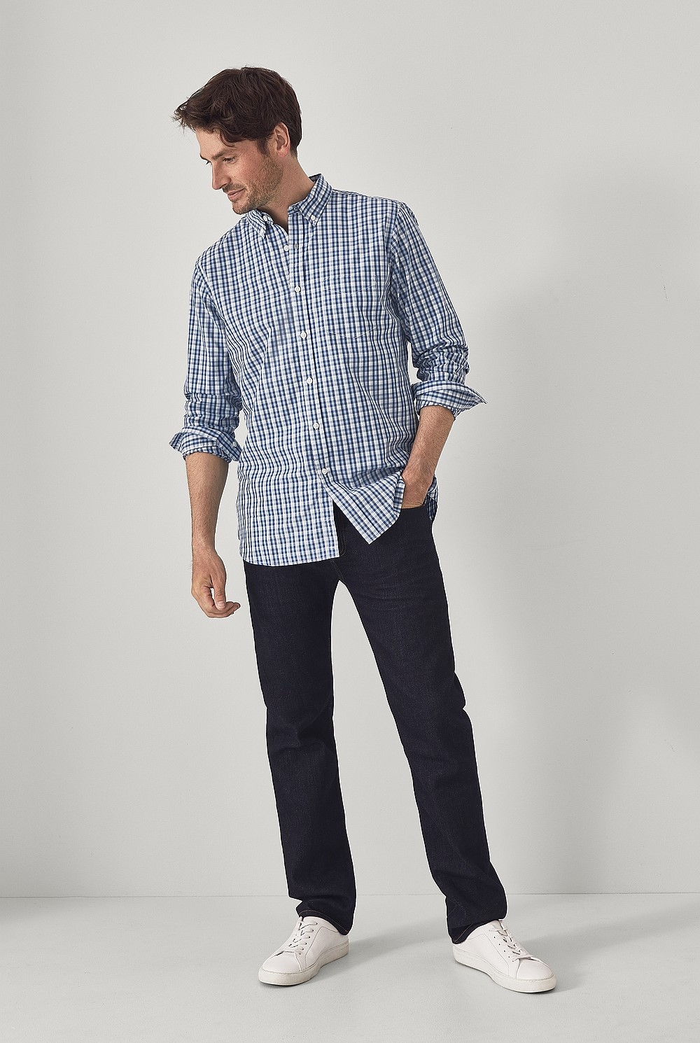 Regular Slub Tonal Check Shirt