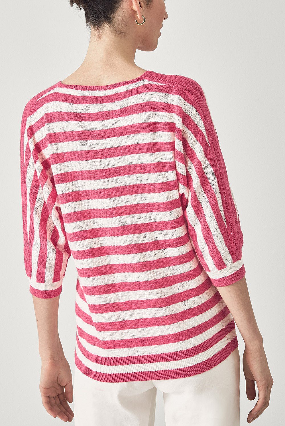 Linen Cotton Slub Stripe Knit