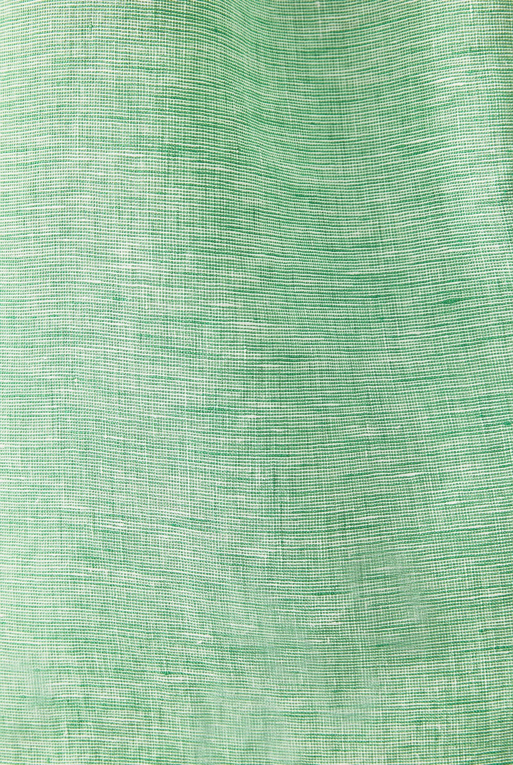 Linen Yarn Dyed Vent Neck Top