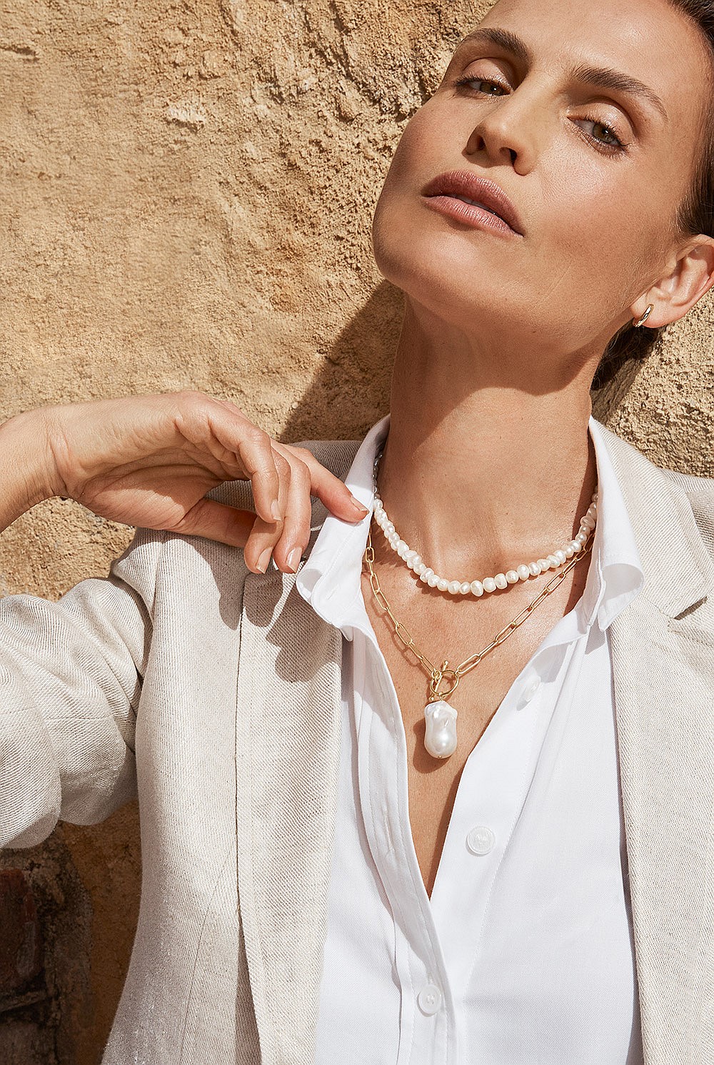 Gardenia Freshwater Pearl Strand Necklace