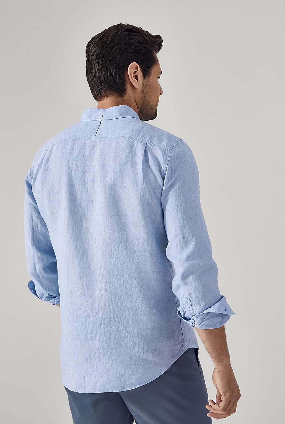 Tailored Fit Delave Linen Long Sleeve Shirt