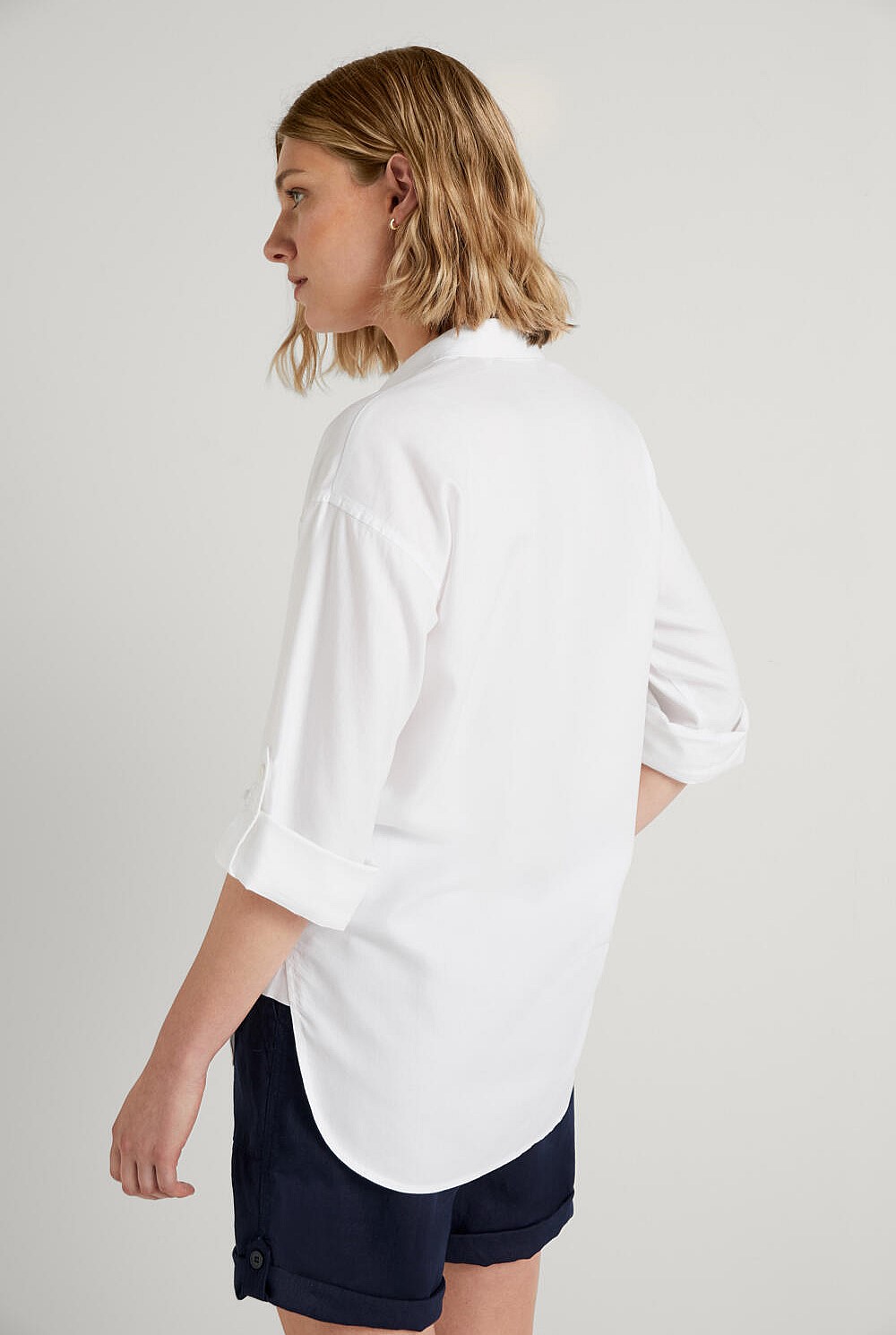 Cotton Modal Longline Shirt