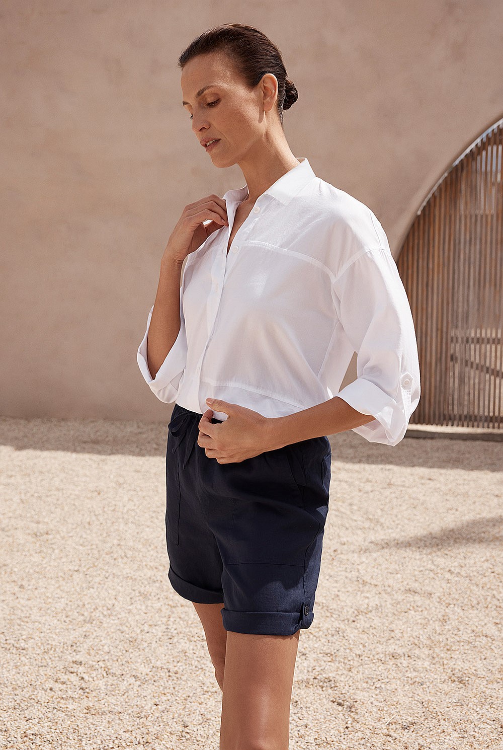 Cotton Modal Longline Shirt