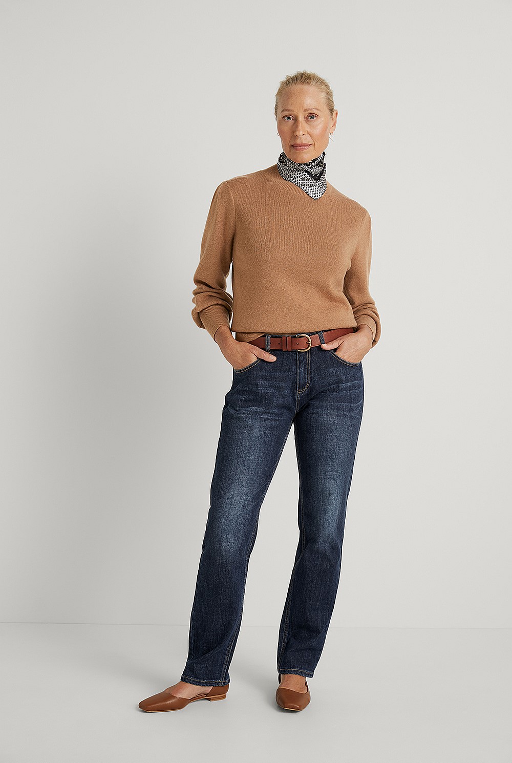 Merino Cotton Pleat Sleeve Pullover