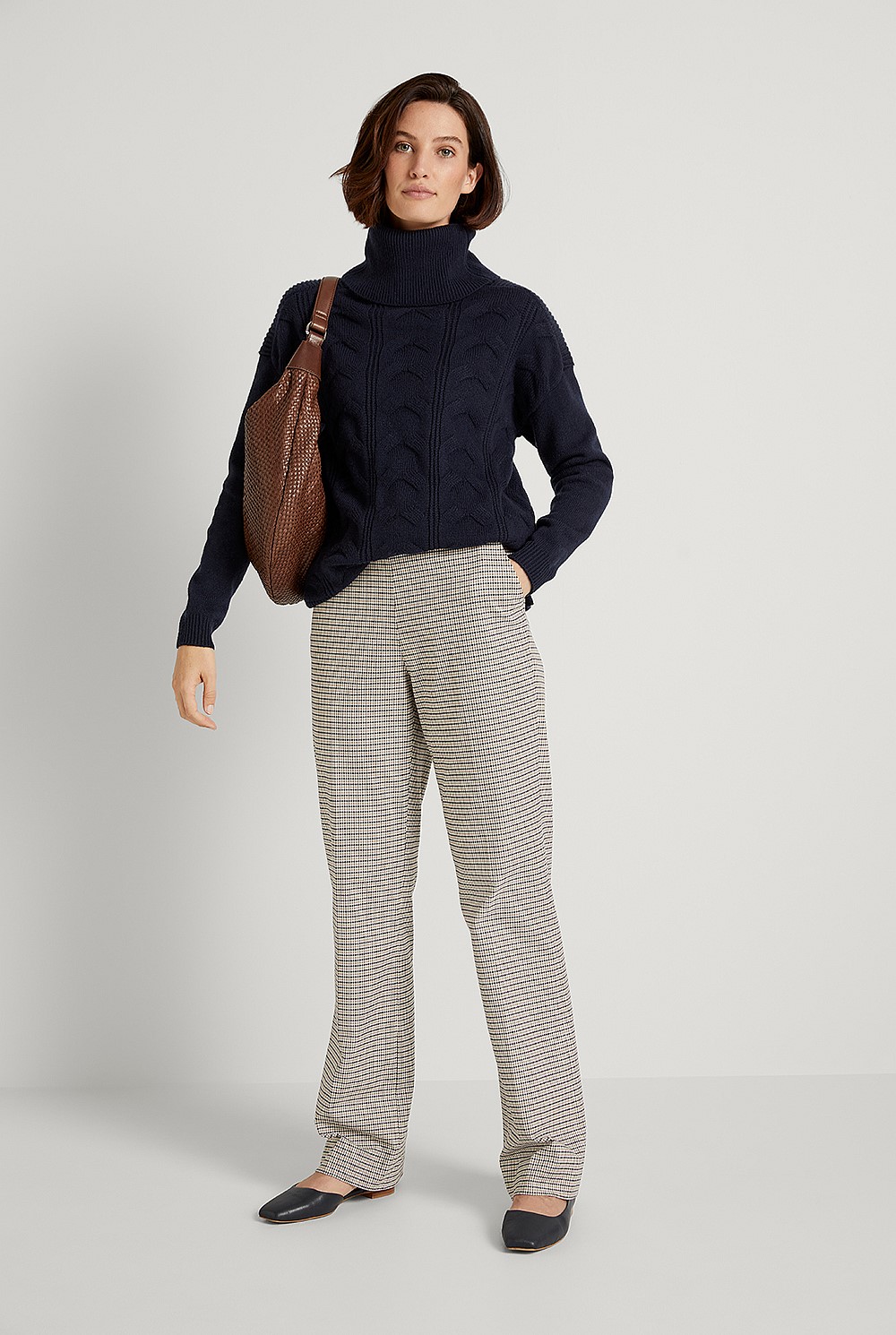 Wool Yak Cable Roll Neck