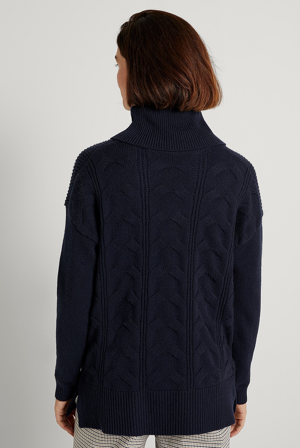 Wool Yak Cable Roll Neck