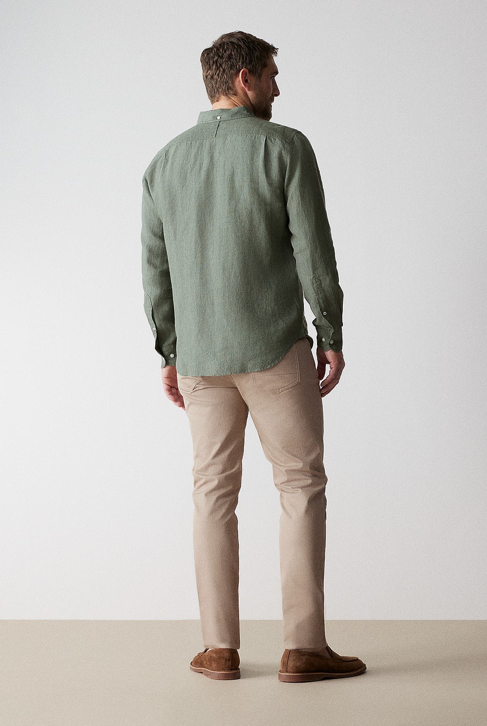 Tailored Fit Delave Linen Long Sleeve Shirt