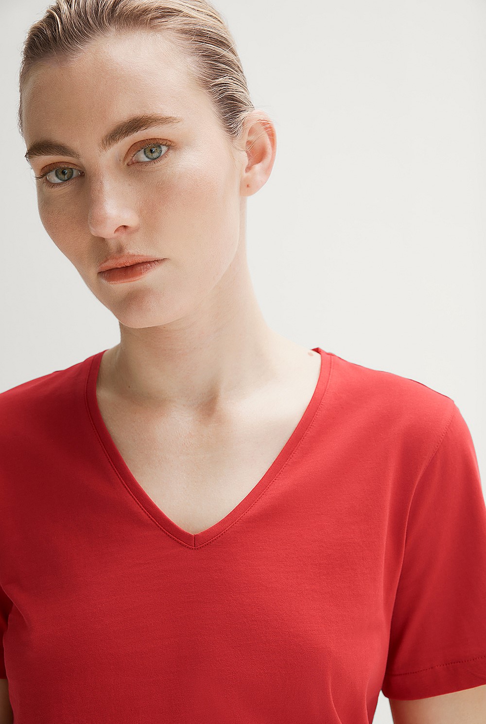 Pima Cotton V Neck T-shirt