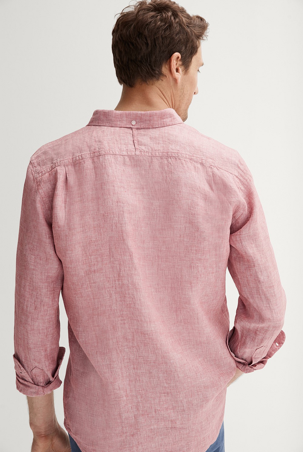 Regular Fit Delave Linen Long Sleeve Shirt