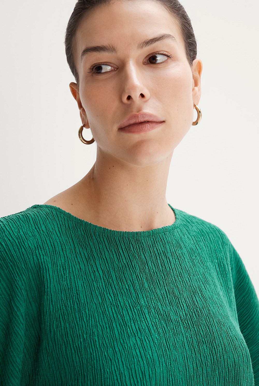 Textured Dolman Sleeve Top