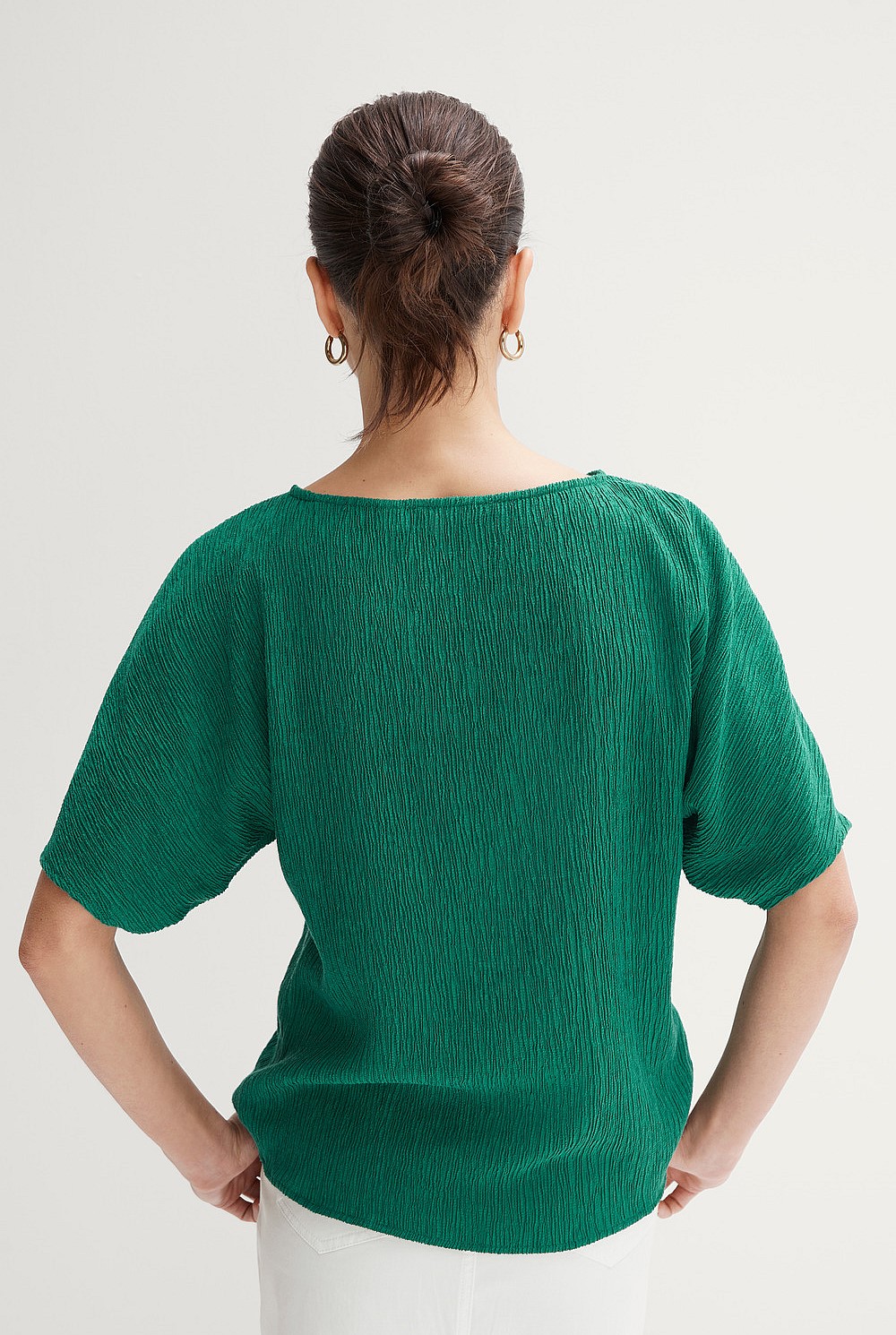 Textured Dolman Sleeve Top