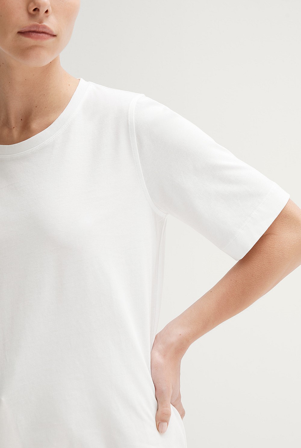 Pima Cotton Half Sleeve Relaxed T-shirt