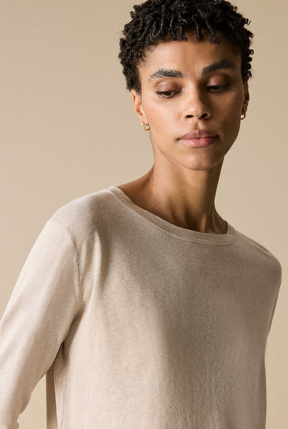 Silk Linen Fine Knit Pullover