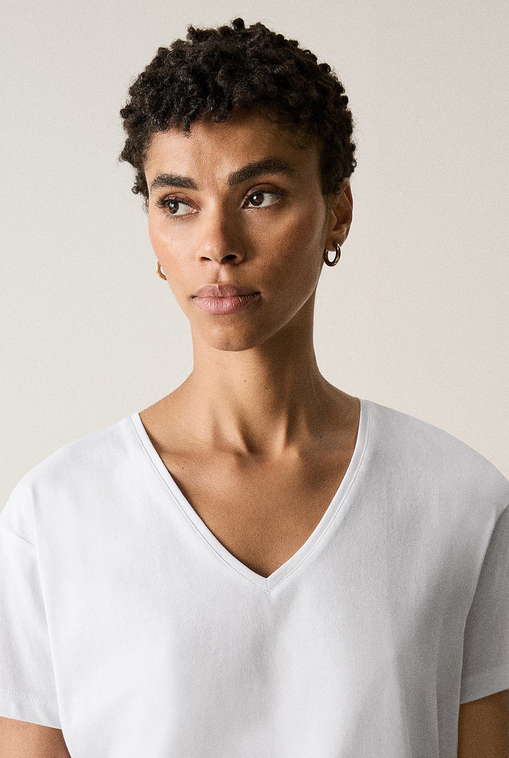 Pima Cotton V Neck T-Shirt