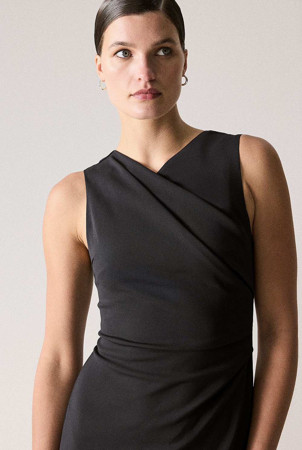 Wrap Effect Midi Dress