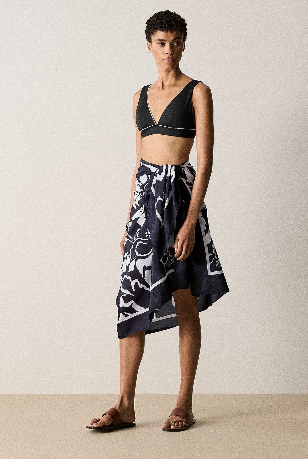 Cotton Silk Floral Sarong