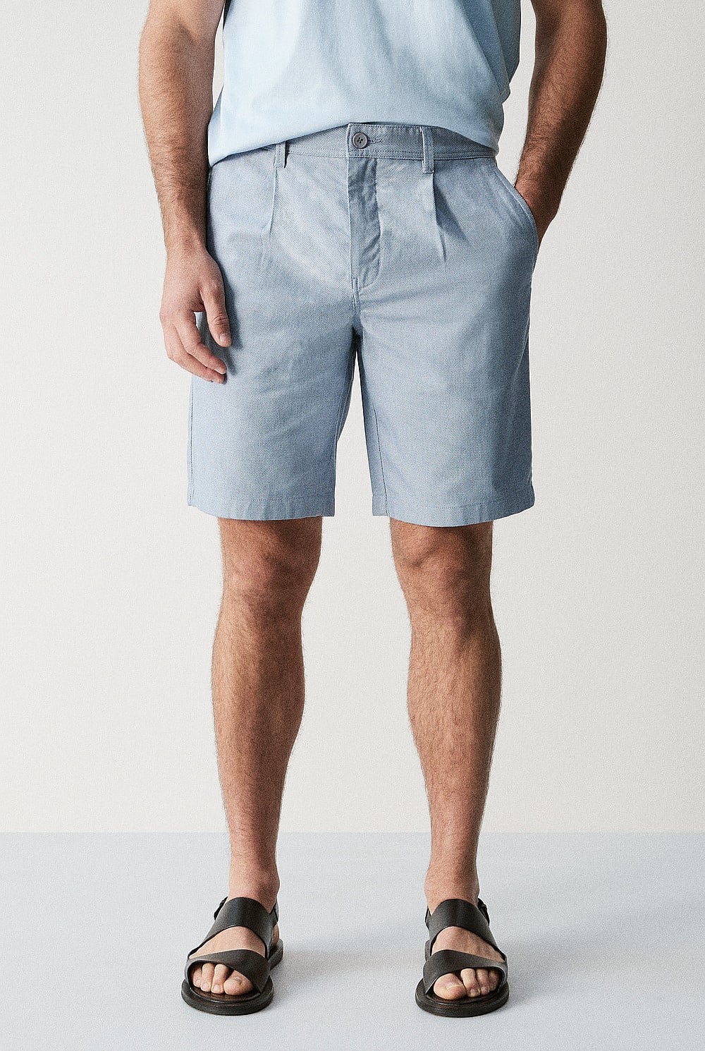 Regular Fit Textured Longline Short